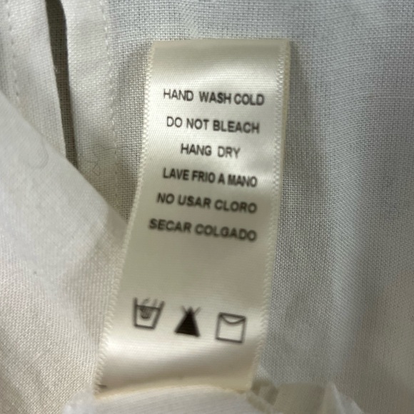CRESCENT Linen Blend Halter Top Ivory Size Medium NWT - Picture 8 of 8